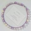 10mm Style Taro Purple Mixed Color Shijia Pearl Double-layer Design Sweater Chain Necklace Collarbone Chain