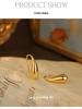 Cui Yan S999 Silver Korean Minimalist Water Drop Ear Hooks for Women - Trendy Cross-Border Ins Hot Earrings