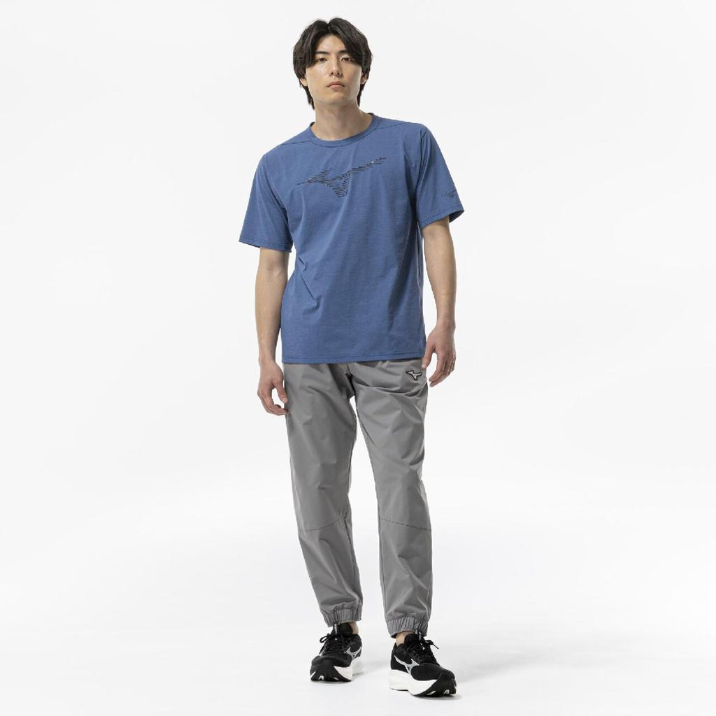 Training Stretch Soft Dry UV Stellar Size S Wear, T-shirt, Sweat-wicking, Quick-drying, Protection, 32MAD026, Men's, Blue,