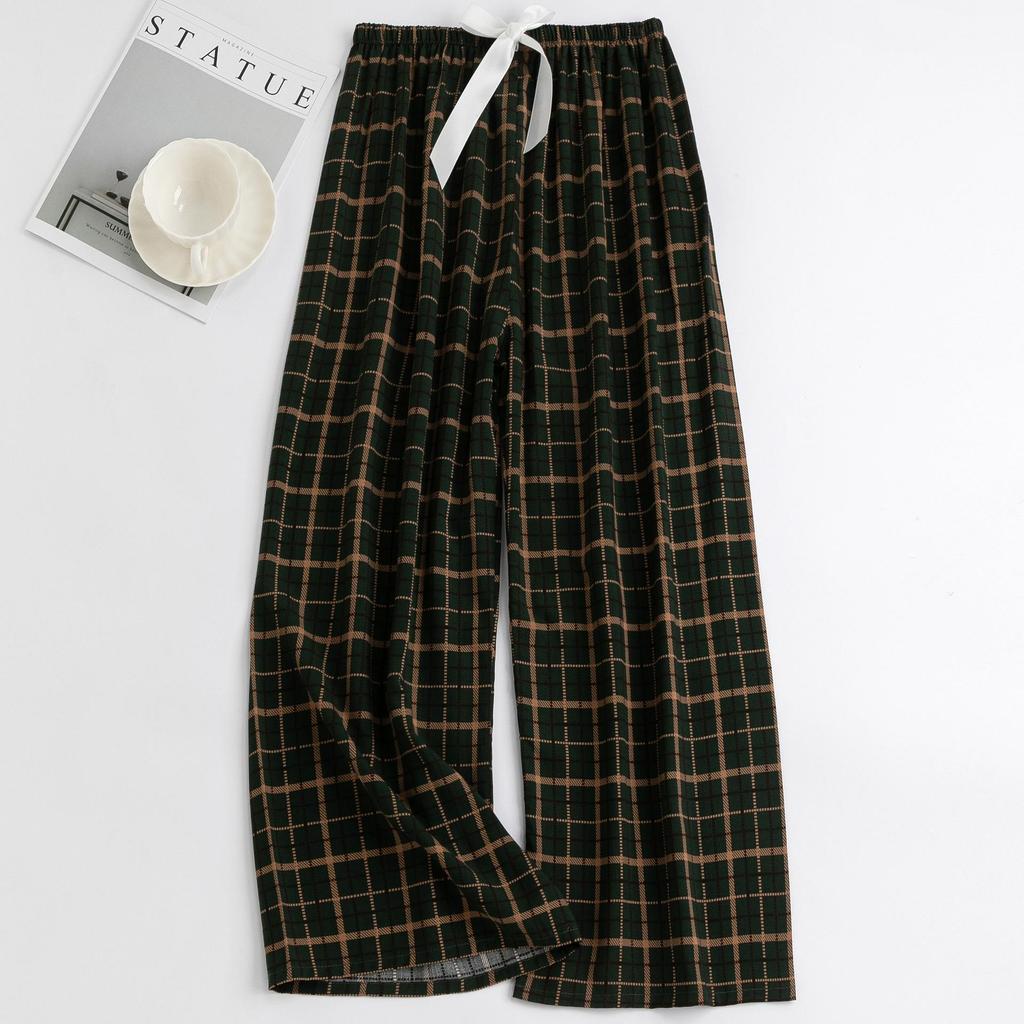 Women's Floral Cotton Silk Pajama Pants, Mosquito Repellent, Outdoor & Home Wear, Plus Size, Lightweight Summer Style.