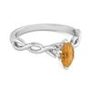 Citrine Marquise Ring- 925 Sterling Silver