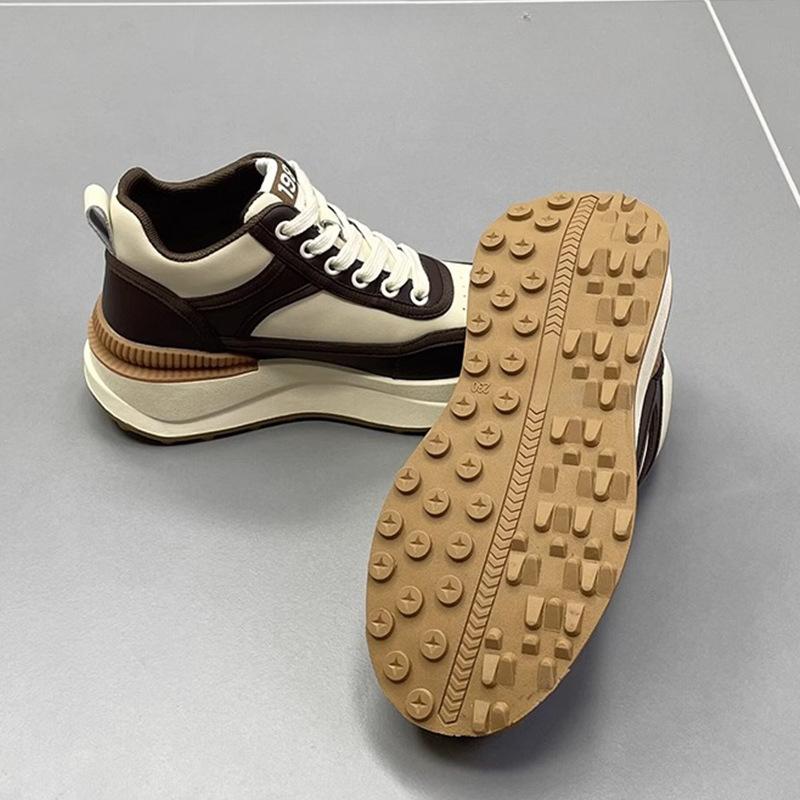 Sneakers Women's Casual Shoes Spring New Fashion Versatile High-top Shoes Thick Baseplate Shoes Women's White Shoes