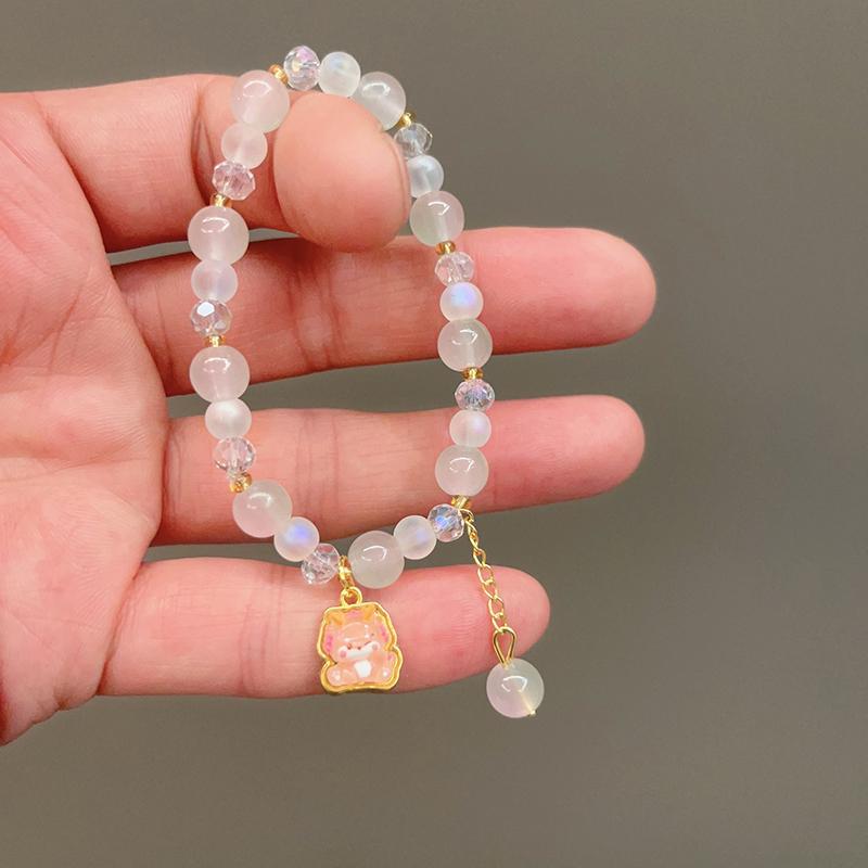 Cartoon Cute Sanrio  Bracelet Girls Kawaii Bracelet Creative Hello Kitty Beaded Bracelet Girl Gifts