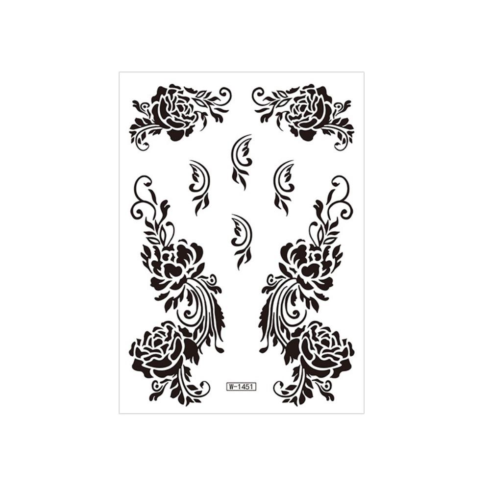 Fake Henna Tattoo Stickers India Mehndi Flower Body Art Sticker  Women/Lady/Girl