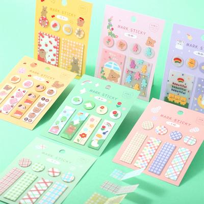 Tags Stickers Cartoon Gift Classification Sticky Notes Hand Ledger Instructions Small Mark Numbers Bookmarks Kawai Supplies