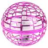 Flying Ufo Ball Lights Up Boomerang Ball Controlled by Hand Pink
