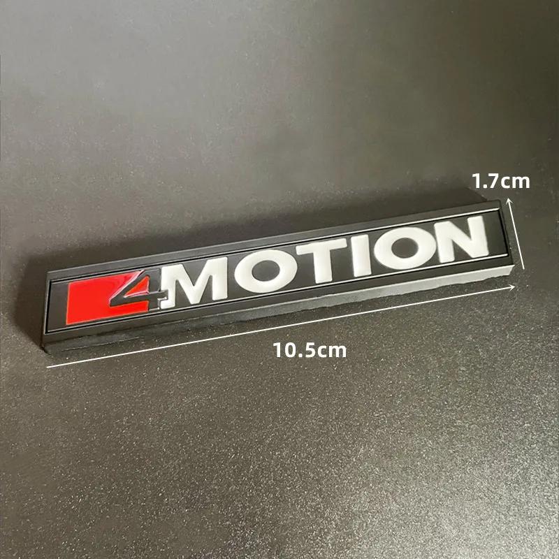 1Pcs 3D Metal 4 MOTION Logo Car Rear Trunk Emblem Badge Sticker Accessories For GOLF Polo Tiguan Jetta Magotan Passat