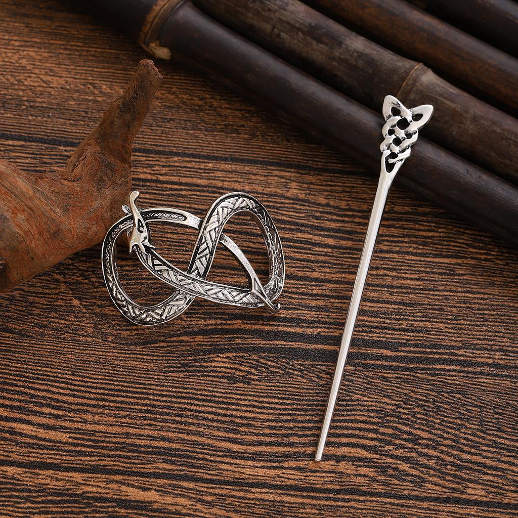 Viking Retro Dragon-Shaped Hairpin, Dragon Hair Accessory, Fashionable and Trendyy Stylish, Versatile Hairpin,