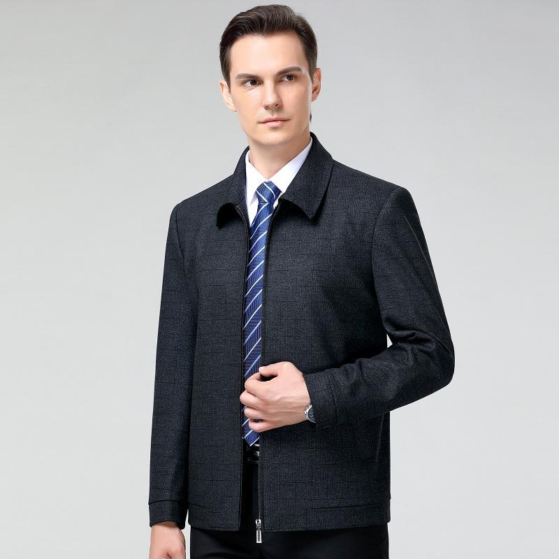 Jacket Men's Work Jacket Middle-aged Lapel Business Casual Commuting Cashmere Jacket Dad's Clothing Men's Clothing