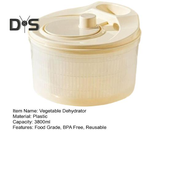 Hocheffizienter Salatschleuder-Gemüse-Dörrautomat mit Griff, BPA-frei, einfach zu verwendende manuelle Gemüsesalatschleuder, Abtropfkorb