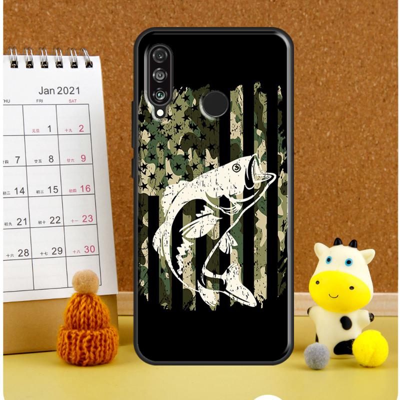 Bass Fishing Lake Fisherman For Huawei Nova Y72 Y70 Y91 Y90 Y60 Y61 Y73 3i 7i 8i 11i 12i 9 10 SE P20 P30 P40 Lite Case