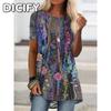 DICFY Women's Fashion Casual O-Neck Short Sleeve Blouses & Shirts
