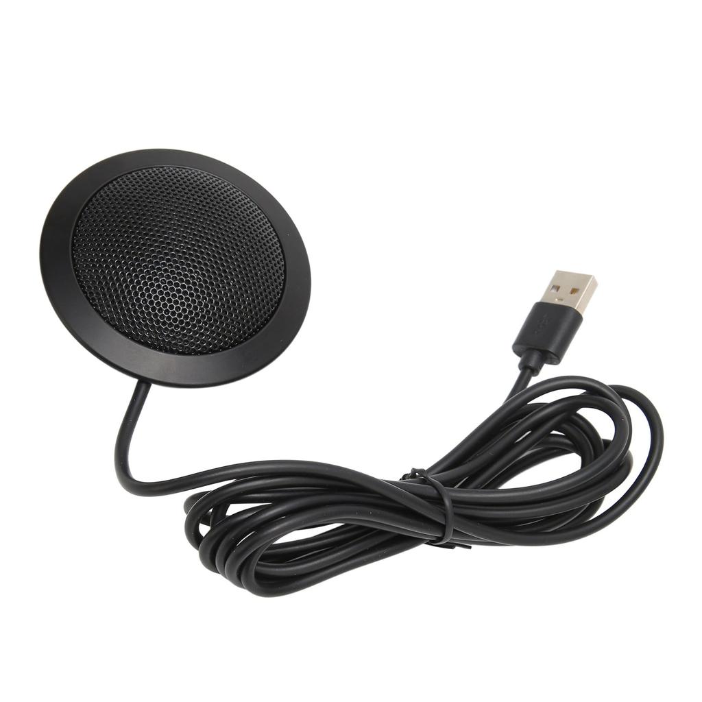 Conference Microphone 360 Degrees Omnidirectional Pickup Plug and Play Noise Reduction Omnidirectional Microphone