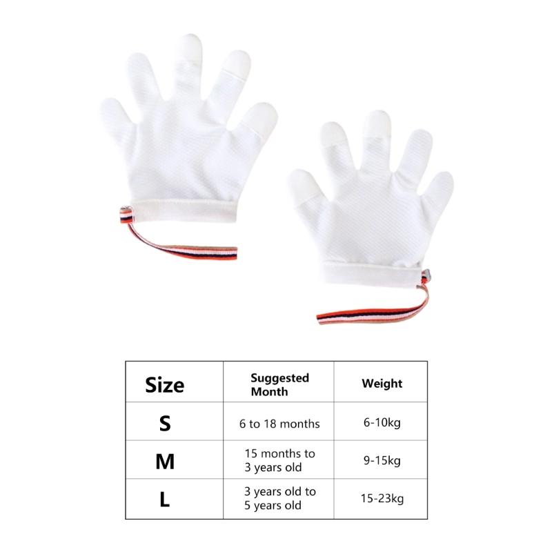 Baby Bijtbestendige Handschoenen Voorkomen Handkauwen Beschermend Ademend Ontwerp Comfort voor Pasgeborenen Peuter