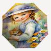 1PC girl flowers Automatic Open/Close Umbrella Compact Folding Umbrella with 8-Rib Shaft lightweight esign, Fashion Lovers1253A