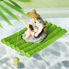 Floating Aquarium Decor Miniature Garden Decor Old Man Fishing Floating Raft Design Fish Tank Landscape Decoration