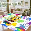 Crystal Velvet Square Rug Custom NameSpongeBob Pattern Non Slip Home Floor Decor Rug