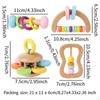 Wooden Rattle Set Musical Instruments Fine Motor Skill Hand Eye Coordination Rattles Bell