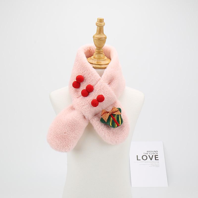 Children's Cute Plush Scarf - Warm Neck Warmer for Boys & Girls, Perfect Holiday Gift