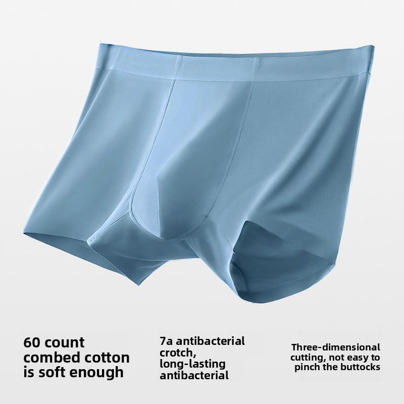 Plus Size Men's New Summer Cotton 7a Antibacterial Crotch Boxer Briefs