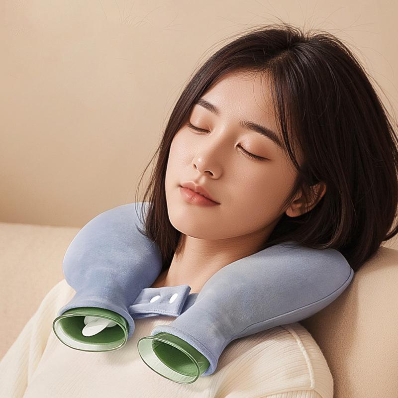 

U-Shape Hot Water Neck Bottle 1000Ml Capacity Leak-Proof Warmer With Plush Cover For Women, Home Winter Relaxation & Comfort A3