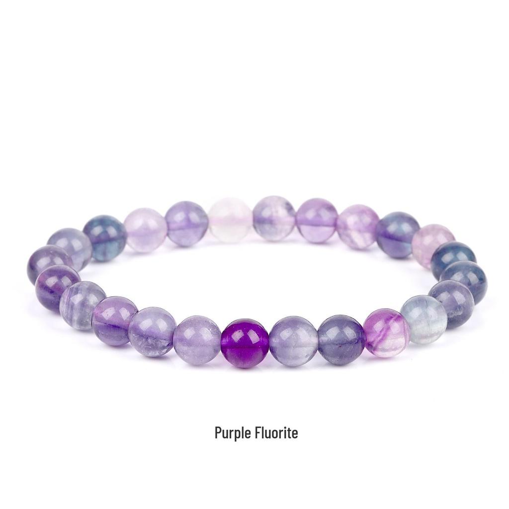 She Yao Natürlicher Kristallachat Tigerauge Armband - Modeschmuck mit einzelnen runden Perlen