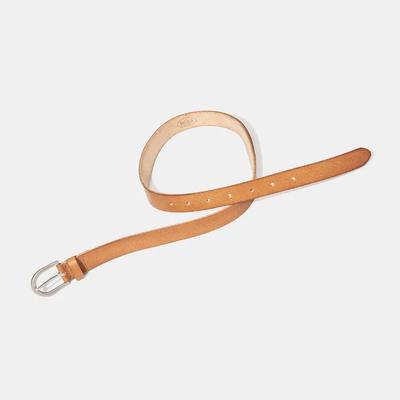 Basic Cowhide Leather Belt (T001_tan)