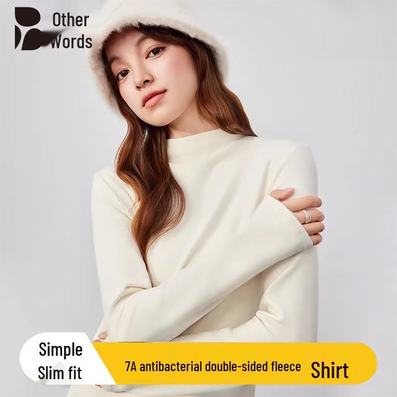 Women s Fleece-Lined Half-Turtleneck Thermal Base Layer Top 2XL