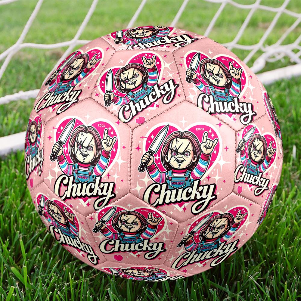 Chucky Theme Size 5 Soccer Ball, Suitable for Both Indoor and Outdoor Matches, a Gift Suitable for Everyone.