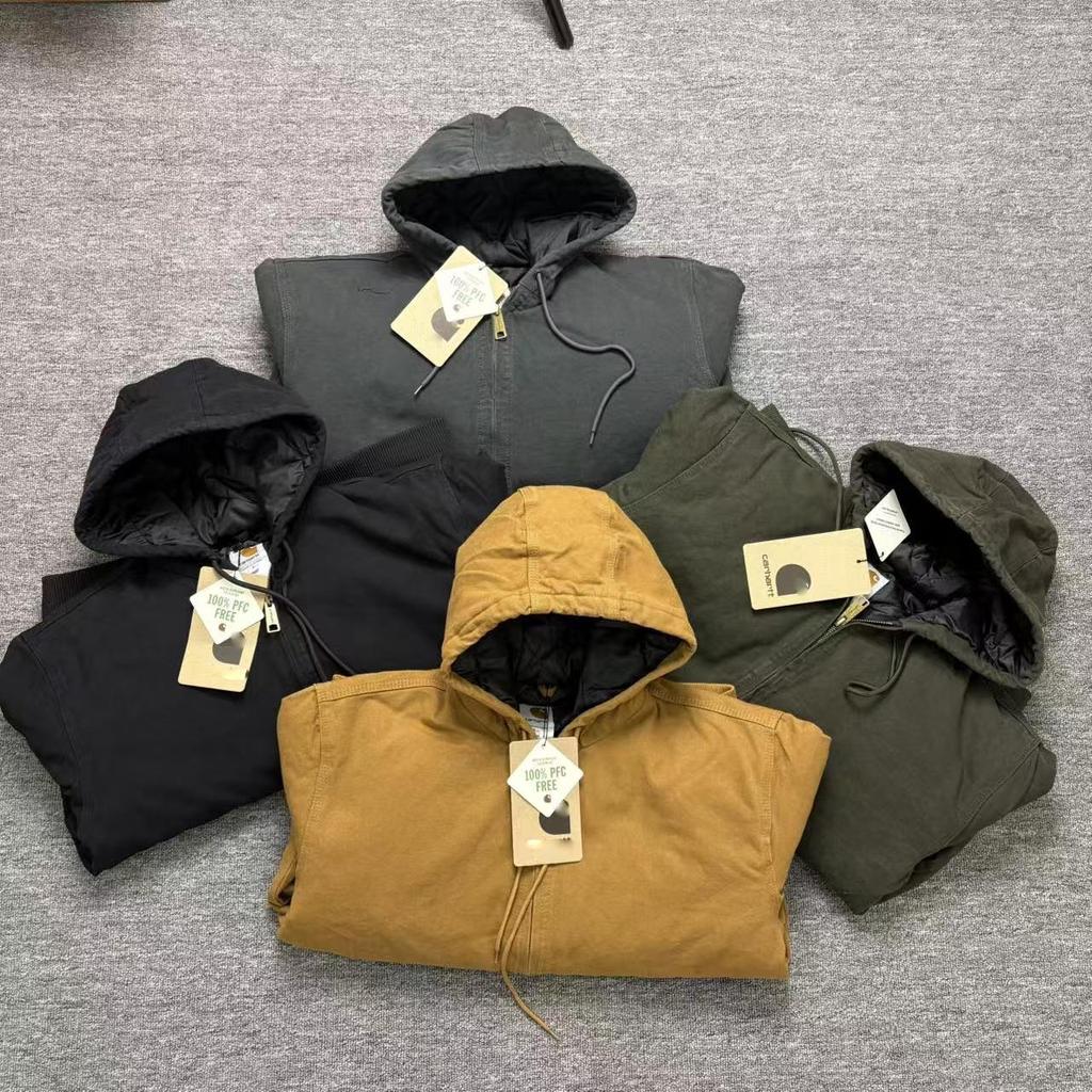 Ανδρικό Ρετρό Φθαρμένο Βαριάς Ποιότητας Καμβάς με Κουκούλα Αμερικανικού Στυλ για Χειμερινά Εργατικά Ρούχα