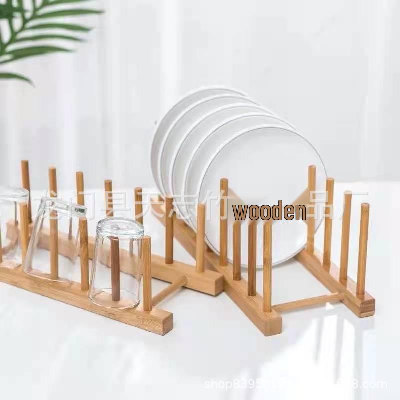 

Wooden Kitchen Dish and Bowl Draining Storage Rack 3 rods, 2 slots, 14cm length, 4.5cm spacing