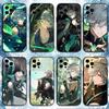 Genshin Alhaitham Phone Case For iPhone17,16,15,14,13,12,11 Plus,Pro Max, Soft Silicone Black Cover