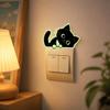 PVC Glowing Cat Stickers Self-Adhesive Cat Switch Stickers  Entrance Decoration