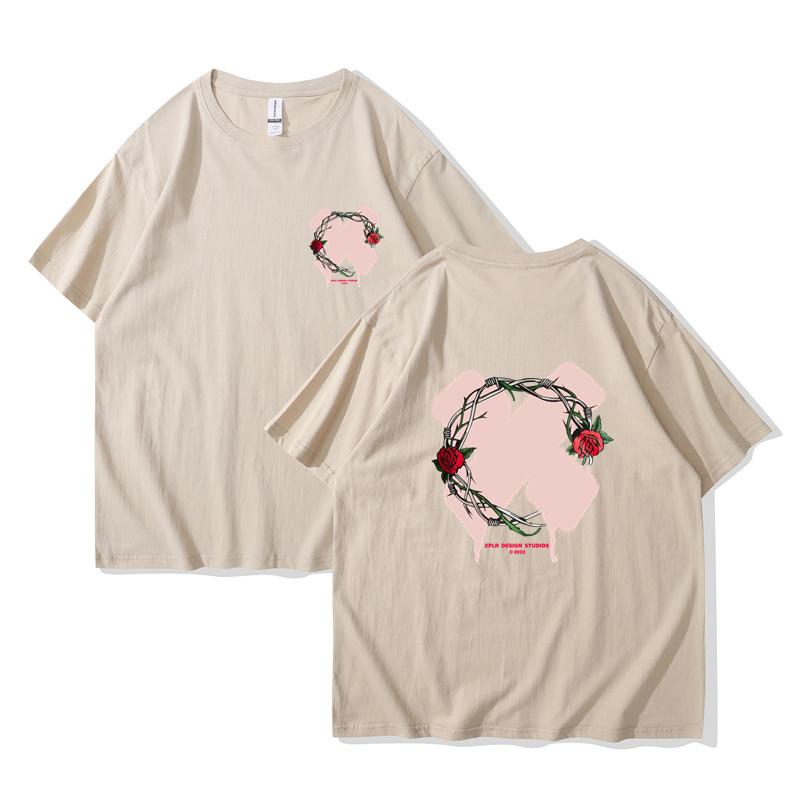 Neu in XPLR Sam und Colby Thorn T-Shirt Rundhals Kurzarm T-Shirt Herren T-Shirt Harajuku Streetwear Reine Baumwolle Oberteile