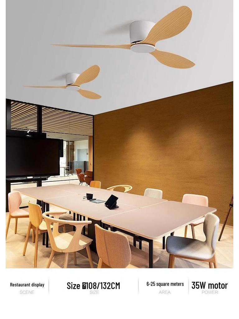 Nordic Silent Ceiling Fan Light for Home, Restaurant, and Commercial Use