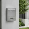 Wandbriefkasten Edelstahl Wandmontage Gebürstetes Silber Briefkasten für Hausbesitzer,