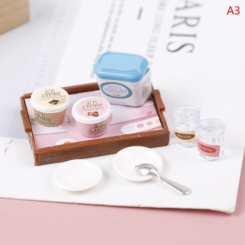 1-3PCS 1:12 Dollhouse Miniature Silver Rectangular Food Tray Mini Cake Fruits Plate Modle Furniture Doll House Decor Accessories