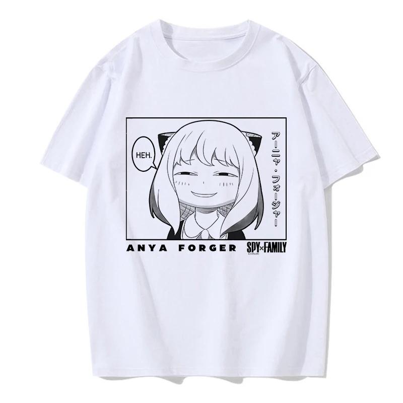 Y2k Shirt Anya Forger spy x family Anime T Shirt Kawaii Cartoon Mens/Women Tops Harajuku Unisex Fashion Streetwear Manga Tshirt