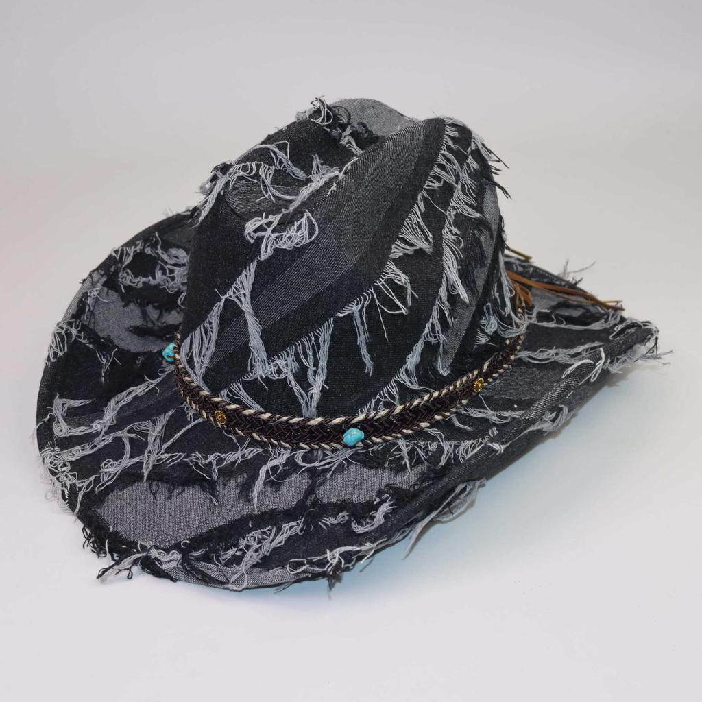 Western Cowboy Hat European and American Fashion Warped Edge Old Party Hat Men and Women Big Brim Jazz Hat