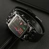 LED Electronic Crab Watch - Fashionable Binary Design for Students