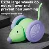 Creative Rechargeable Electric Mouse Car with LED Tail Obstacle Avoidance Interactive Cat Toy Automatic Kitten Toy
