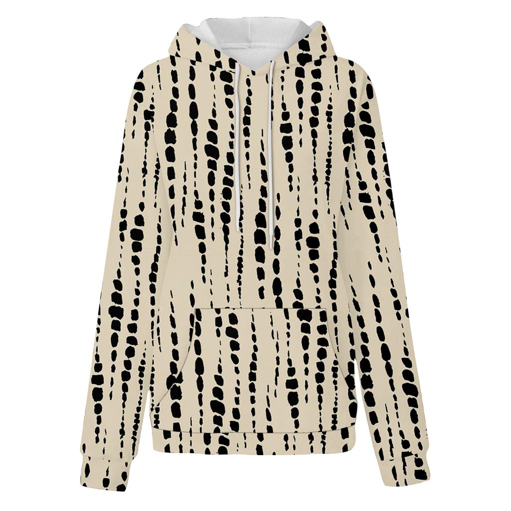 Women's Fall And Winter Printed Pullover Hooded Sweatshirt Long Sleeve Fashion Sweatshirt