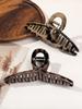 2 Pcs 5.1 In Leopard Print Hair Claw Clips for Women Girls,Strong Hold Ponytail Barrette,Brown Hair Clips for Thin Hair