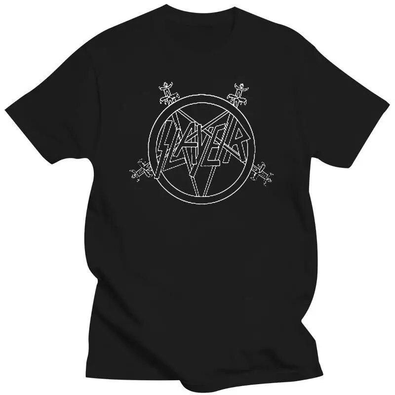 Vintage Slayer Show No Mercy T Shirt Unisexs Fashion Short Sleeve Tshirt Harajuku Streetwear Hip Hop Cotton T-Shirt Tee Tops