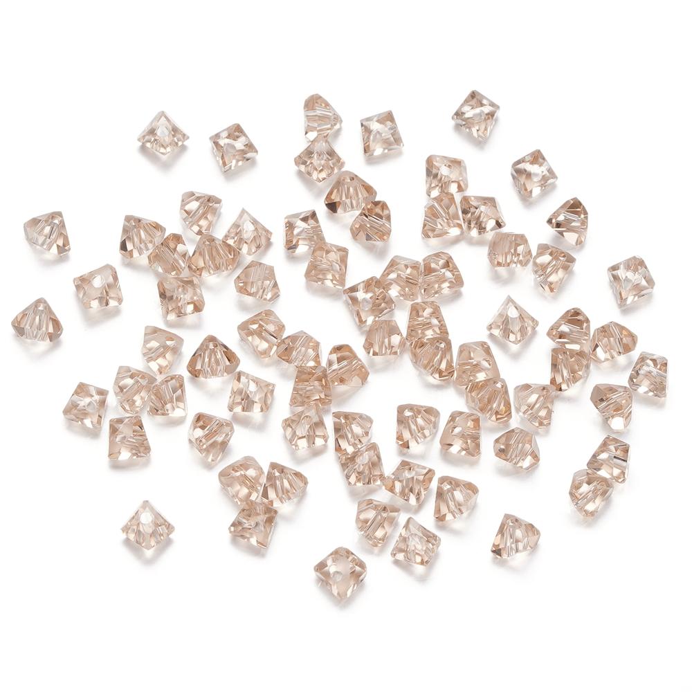 A string 4mm 6mm Irregular Crystal Glass Beads Necklace Czech Rondelle Loose Beads For DIY Jewelry Bracelet Making Accessories