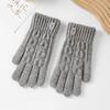 Thickened Winter Knitted Gloves Windproof Wool Gloves Fashion Touch Screen Gloves  for Men Women