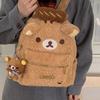 Schoolbag Japanese large-capacity portable backpack cartoon cute and relaxed bear backpack bag female niche design plush shoulder bag