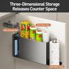 Kitchen Storage Rack Organizer Wall-Mounted Modern Minimalist Carbon Steel Under-Cabinet Rectangular