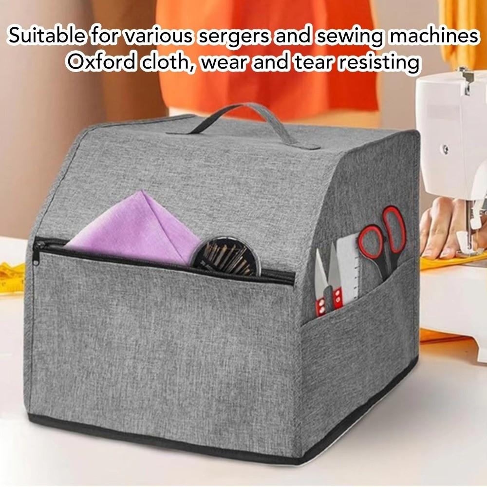 Multiple Sewing Machine Cover Waterproof with Pouch Sewing Dust Cover Oxford Fabric Scratch-proof Protective Cover
