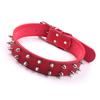 Punk Style Dog Collar with Spikes PU Leather Adjustable Studded Spiked Dog Collar Rivet Pet Collar